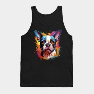 Boston Terrier Rainbow Tank Top